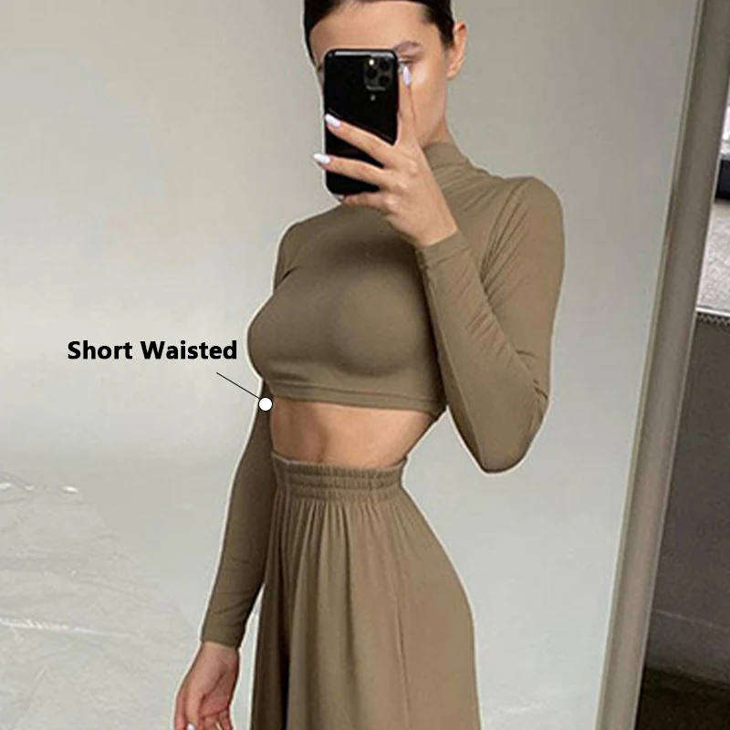 

XW-BM002New Best-Selling High-Quality Women's Suit Long-Sleeved Short Top High-Waisted Casual Trousers Sports SET