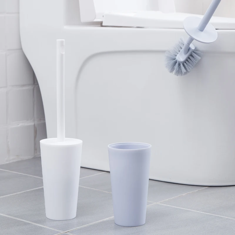 

Compact Freestanding Plastic Toilet Bowl Brush Space Saving Sturdy Deep Cle