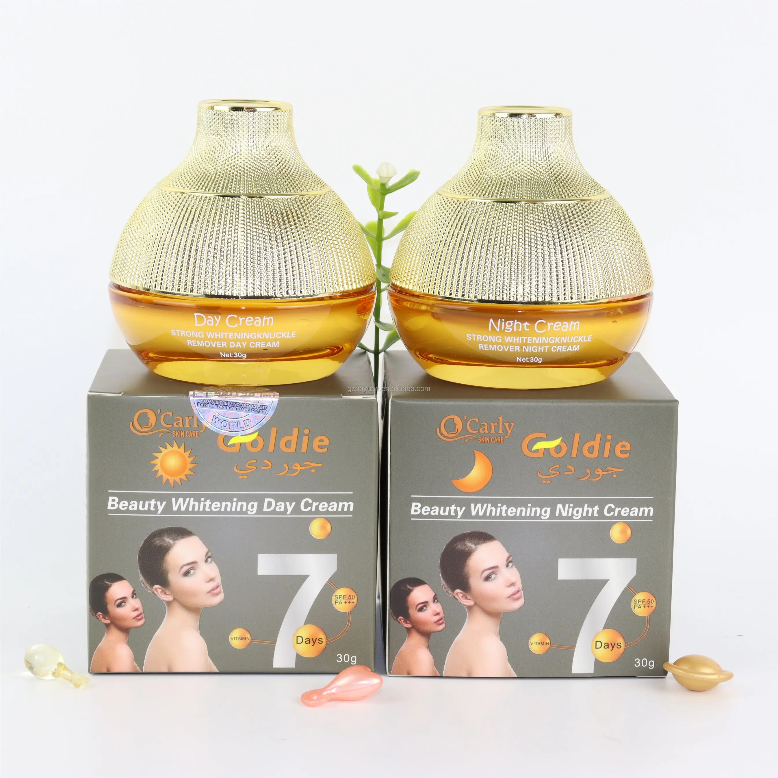 

Goldie 7 Day Quick Beauty Whitening Vitamin B3 Skin Care Pimples Vitamin E Remover Freckles Day And Night Cream