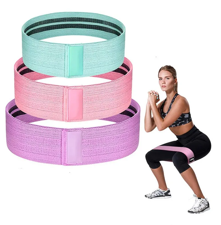 

2020 Girls Popular Colorful adjustable fitness hip resistant bands