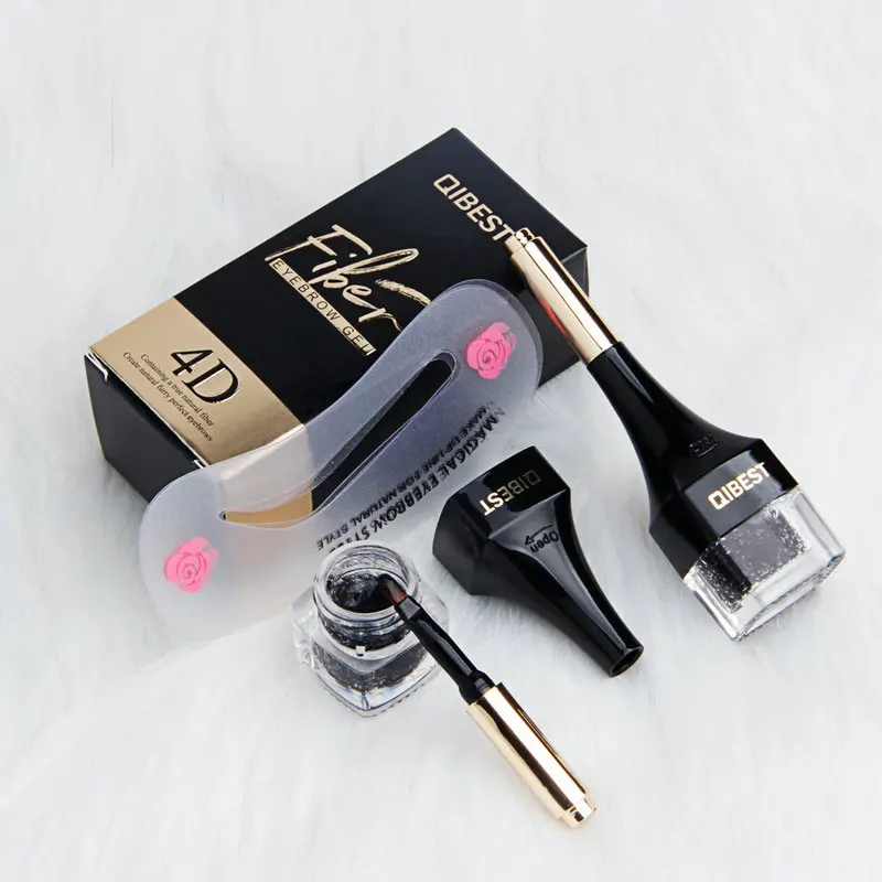 

Long-lasting waterproof eyebrow fiber gel private label eyebrow dye black