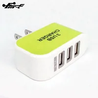 

3 USB phone charger usb wall charger super fast mobile phone charger