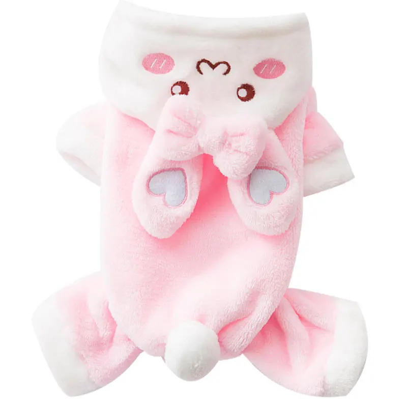 

Factory Outlet Autumn and Winter Dog Coral Fleece Rabbit Halloween Transformation Small Dog Four-legged Cat Pet Clothes, Stock