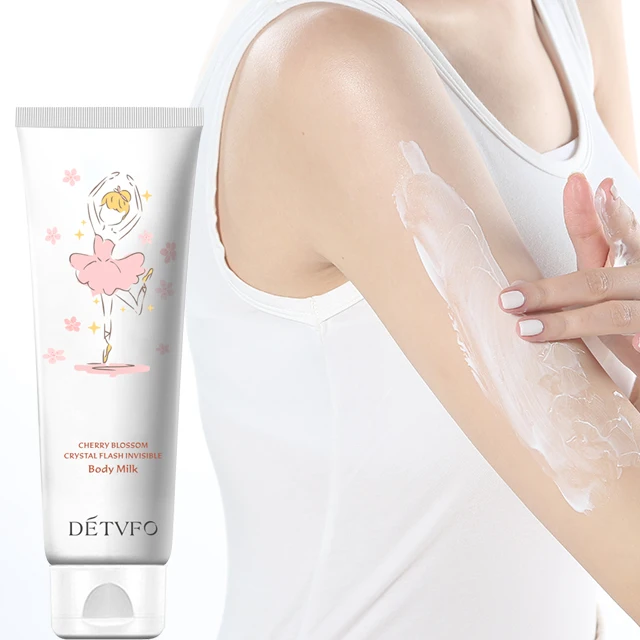 

Hot sell deep moisturizing repair Cherry blossom whitening body lotion cream tubes private label for Black dry Skin