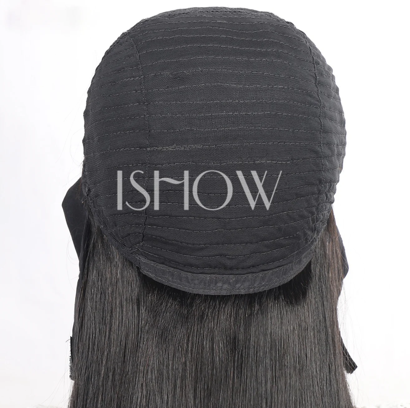 

Straight Ice silk human hair band Chinese women hair cover Headband wig, Multi color, custom