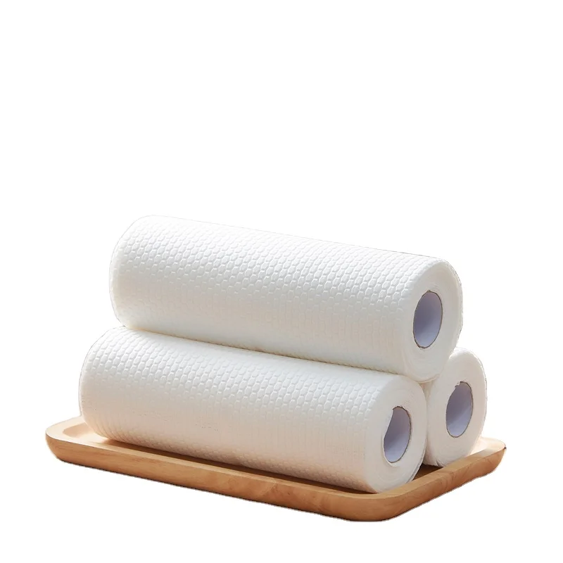 

China Factories Disposable Dish Cloth Disposable Cleaning Cloth Roll Household Goods, White