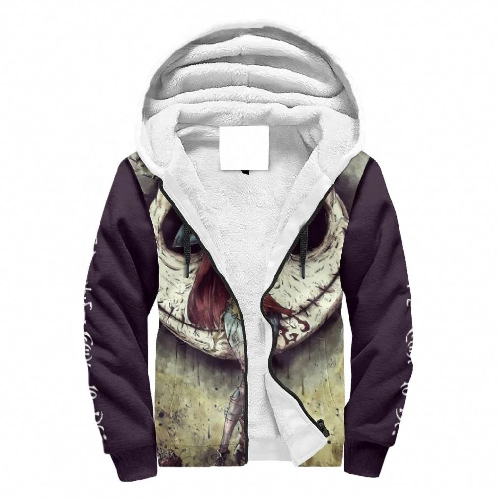 

Custom Design High Quality Sublimation Halloween Horror Before Christmas And Jack Men's Hoodies Lined Hoodie
