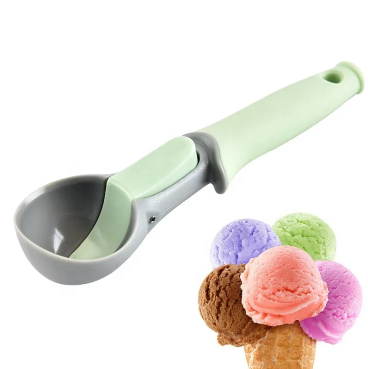 

Factory Direct Sale Plastic Ice Cream Scoop Fruit Spoons Melon Baller for Kitchen Gadget, Any colors available