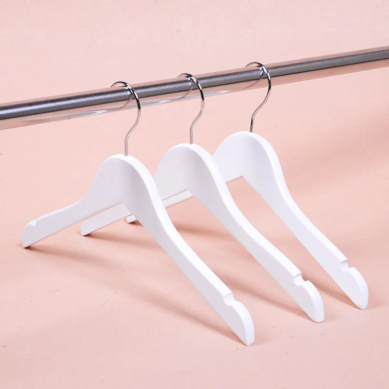 

white wood kids hanger baby clothes wooden hangers