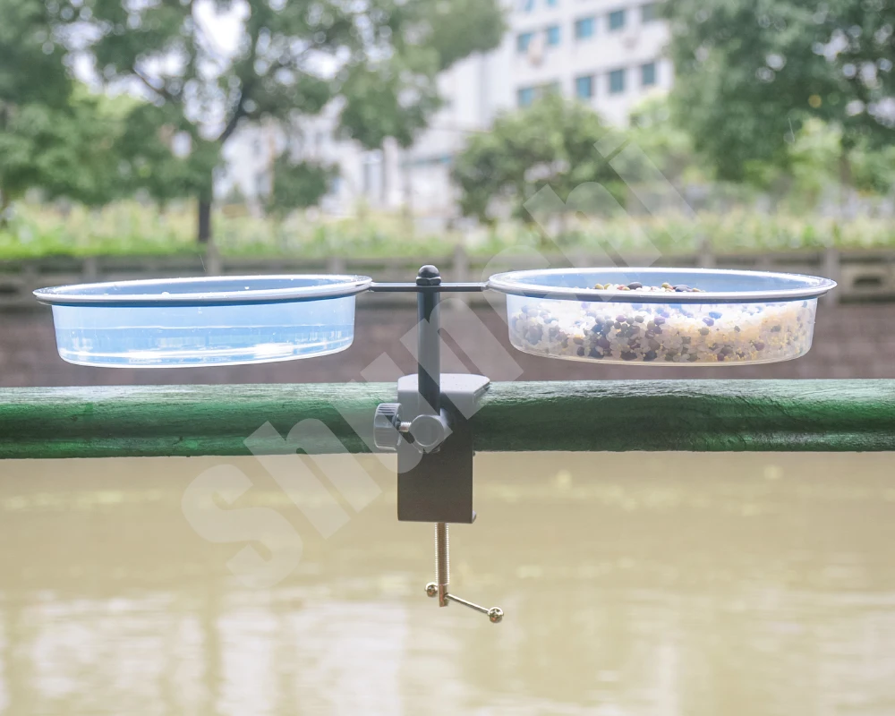
Deck mounted bird feeder and bath 
