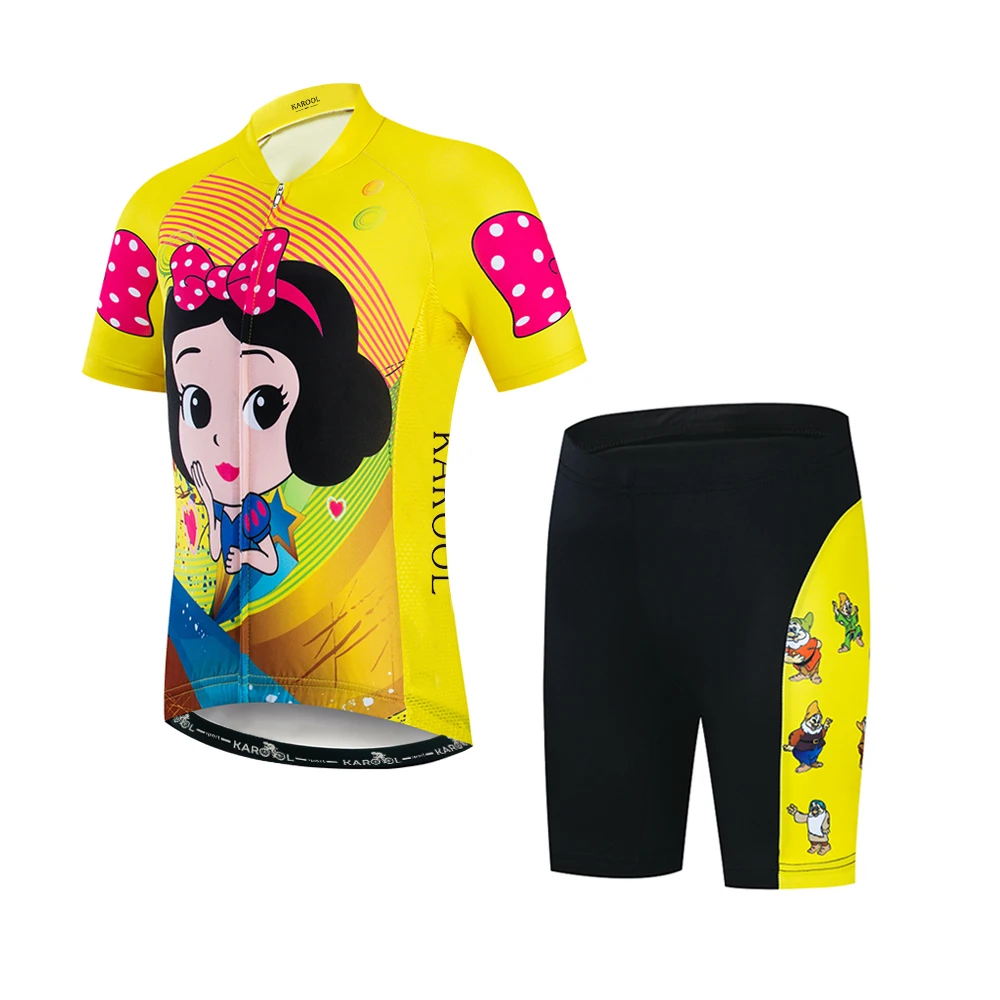 

Karool Cute Pattern New Polyester Fabrics Custom Children Cycling Jersey