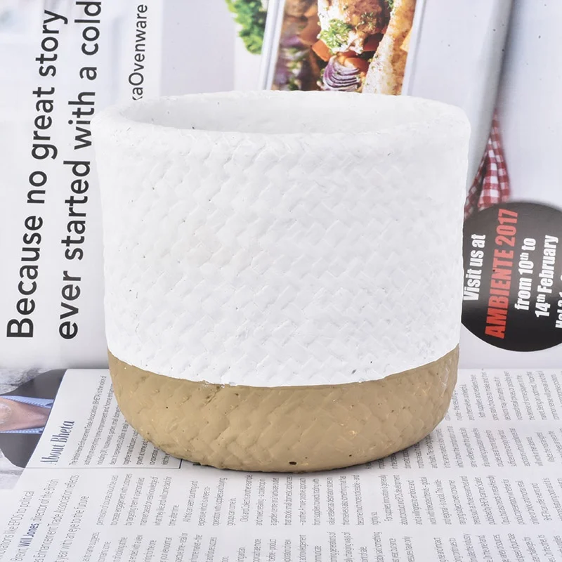 Cylinder concrete candle vessel votives candle holder home decoration