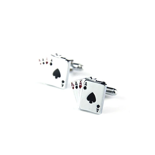 

wholesale mens stylish cuff links playing card cufflinks with high quality