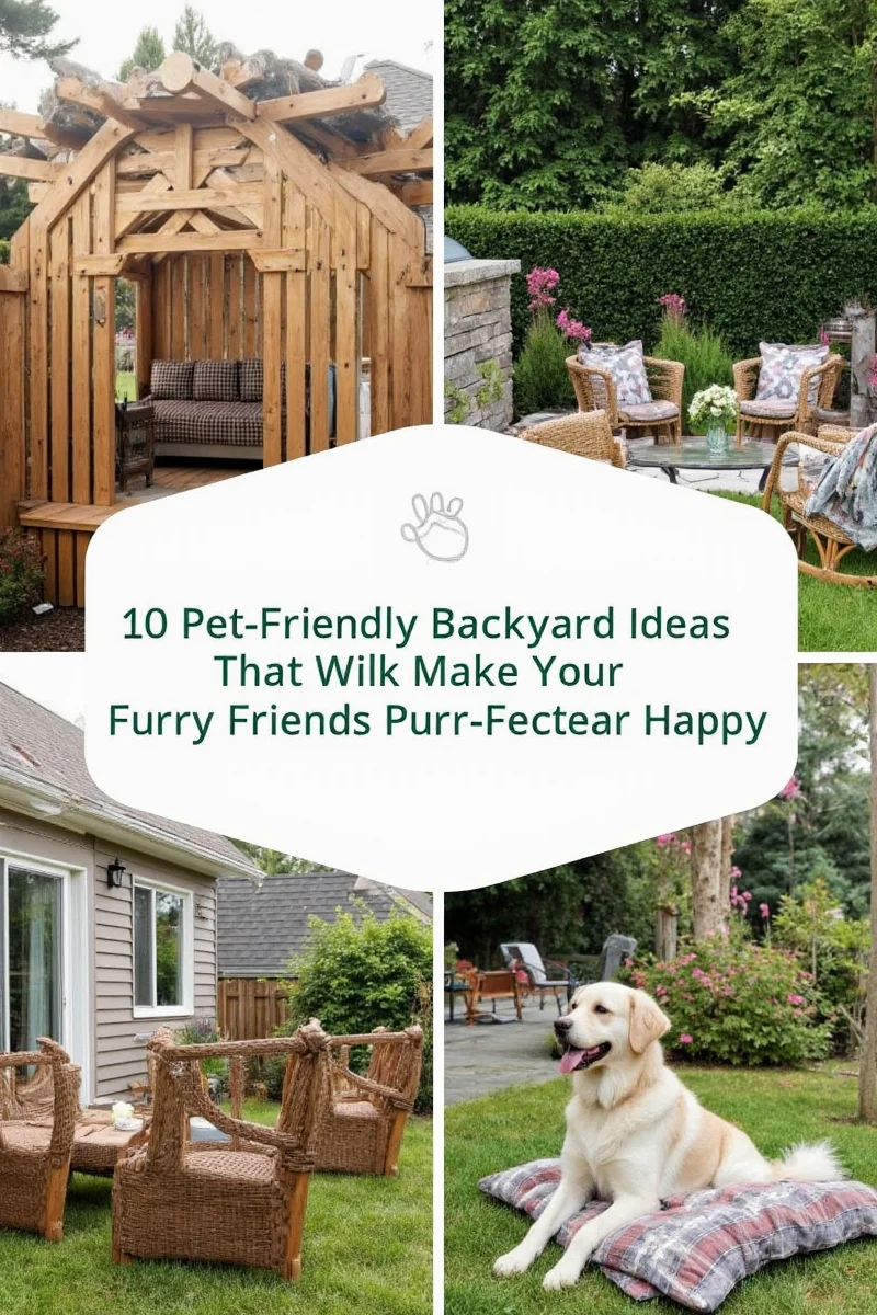 A beautifully designed backyard with shaded seating, pet-friendly grass, and play areas