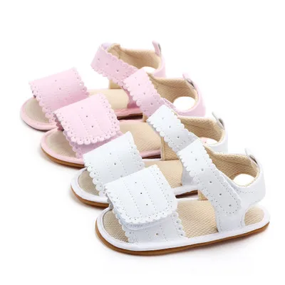 

PU Soft Leather Infant Toddler Girl Sandals Summer Baby Shoes Flower Heart Bowknot Soft Sole Non-Slip Baby Sandals Girls