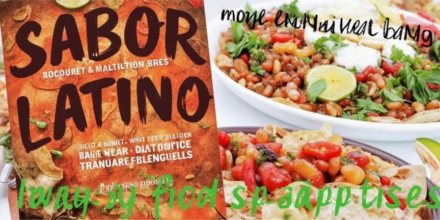 Vibrant Latin food festival with various dishes on display