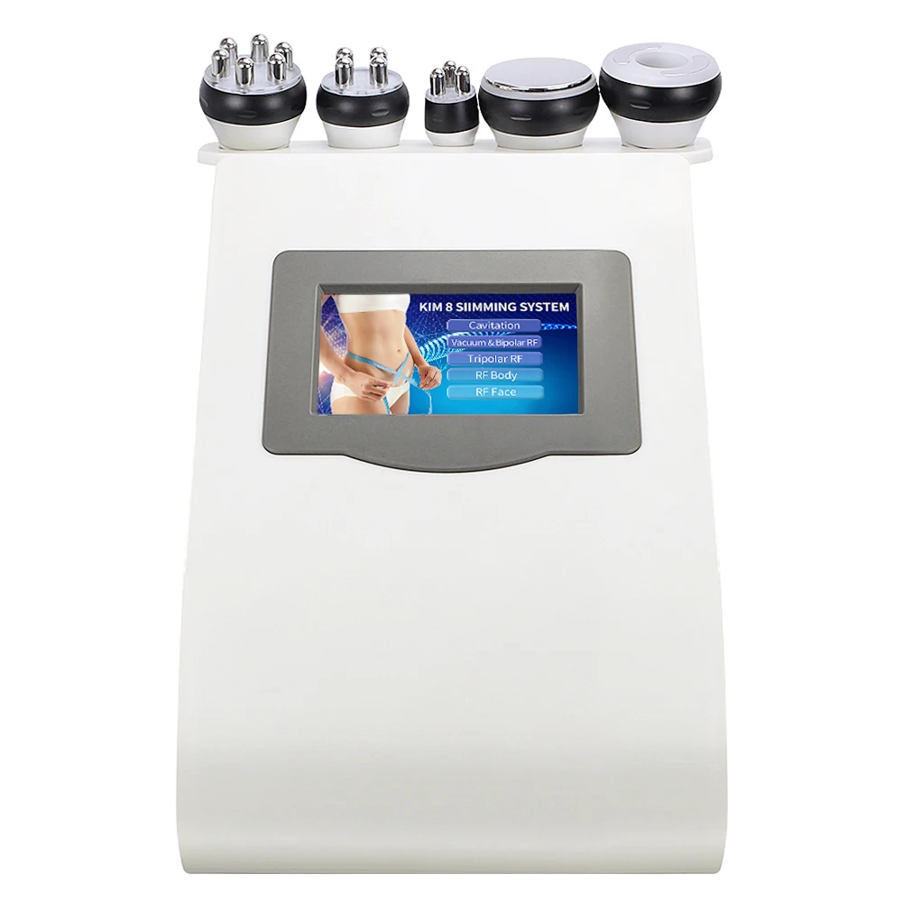 

5 in 1 Kim 8 Cavitation Ultrasonic Body Slimming Machine Multifunction 40K Vacuum RF Weight Loss Equipment