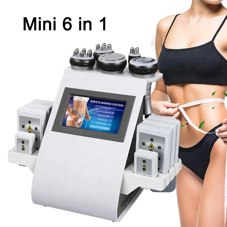 

2021 New Year Sale Lipolaser Cavitation Vacuum Radio Frequency 5Mw Slimming Beauty Machine 6 In 1 S Shape Cavitation Machine, White