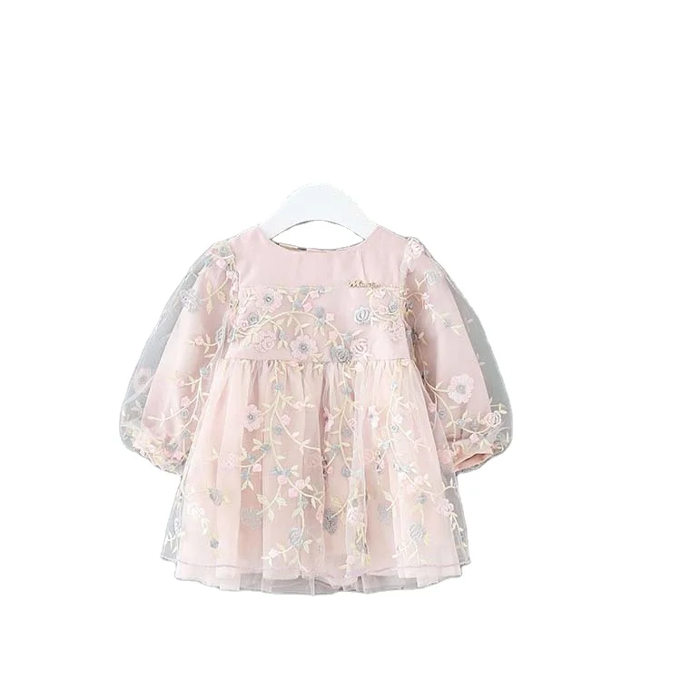 

boutique flower lace pattern kids clothing girl dress baby dress baby clothes girl dress