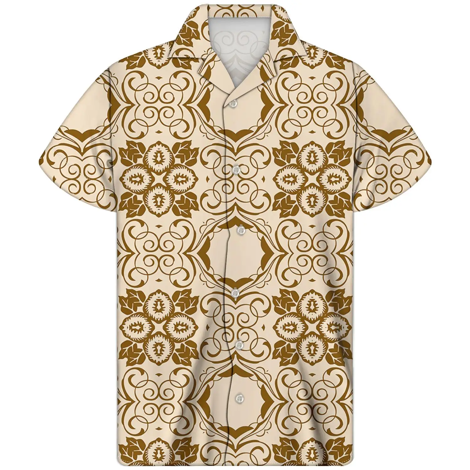 

Thikin New Summer Hot Sale Comfortable Classic Pattern Print Men Casual Printing T Shirt Button Up Wholesale Man Clothes 2020