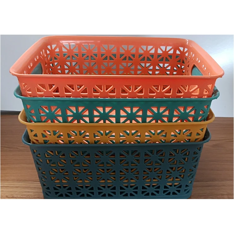 

Home Storage Basket Stackable Plastic Vegetable Laundry Storage Basket, Customized color