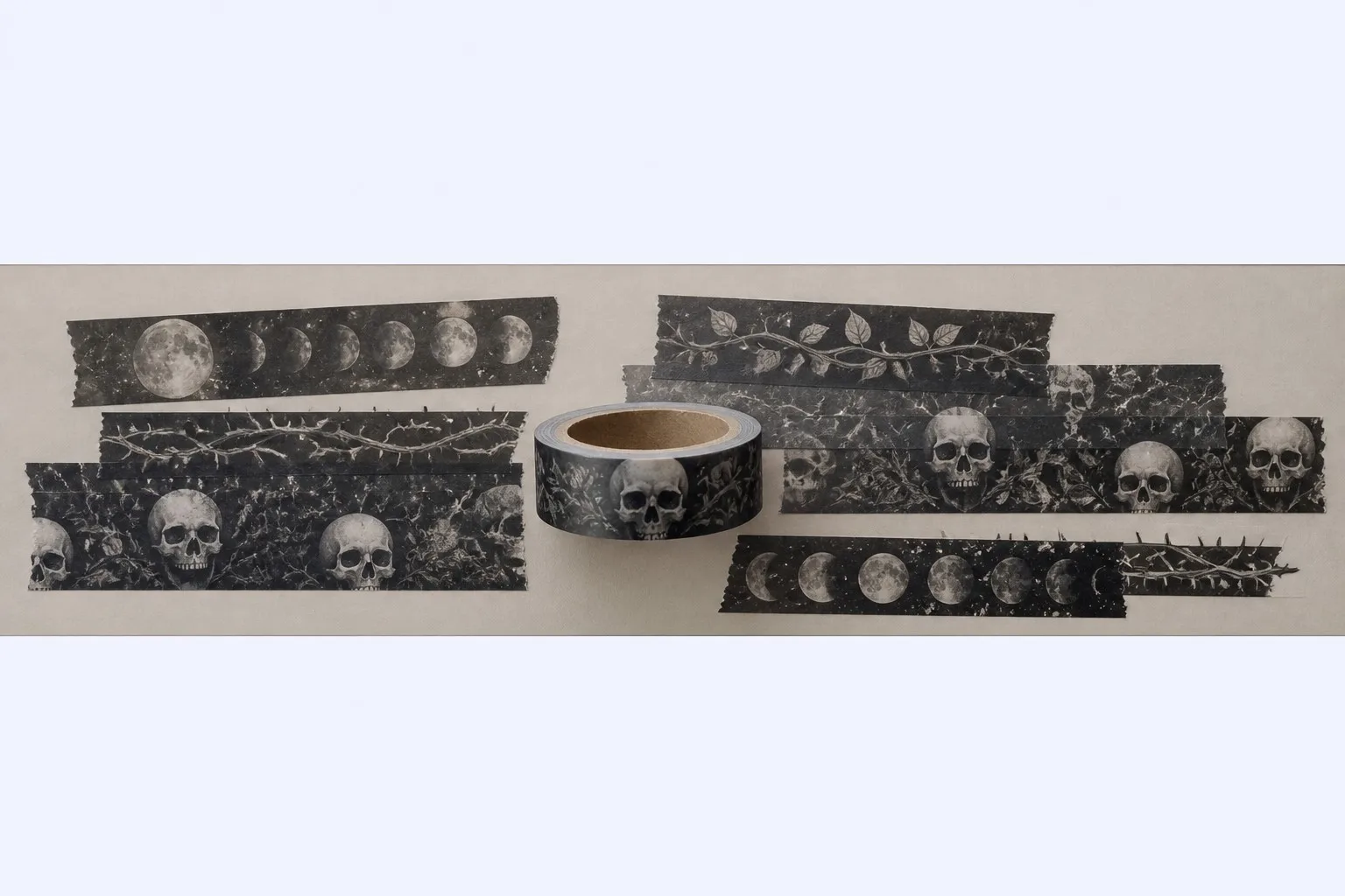 Dark gothic washi tape &mdash; closing image
