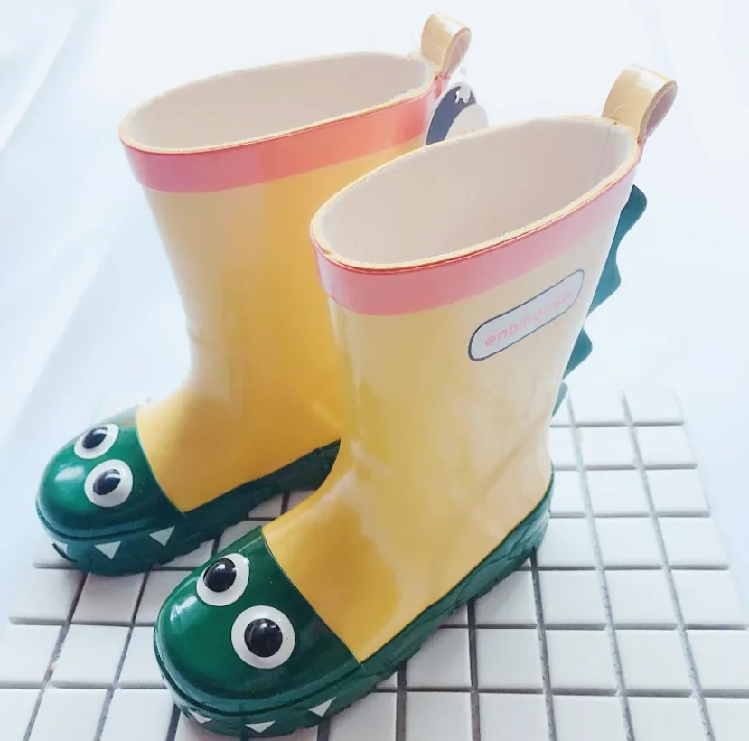 

Factory wholesale dinosaur shape 3D three-dimensional rain boots rubber waterproof durable children rain boots, As shown