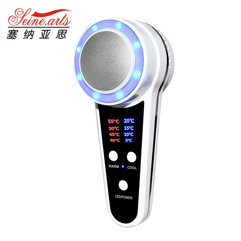 

Facial photon hot and cold hammer beauty instrument skin rejuvenation beauty device charged with color light(LW-053), White