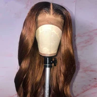 

Top quality 180% density 13*6 lace frontal wig lose wave brown color #4 virgin human hair highlight wig