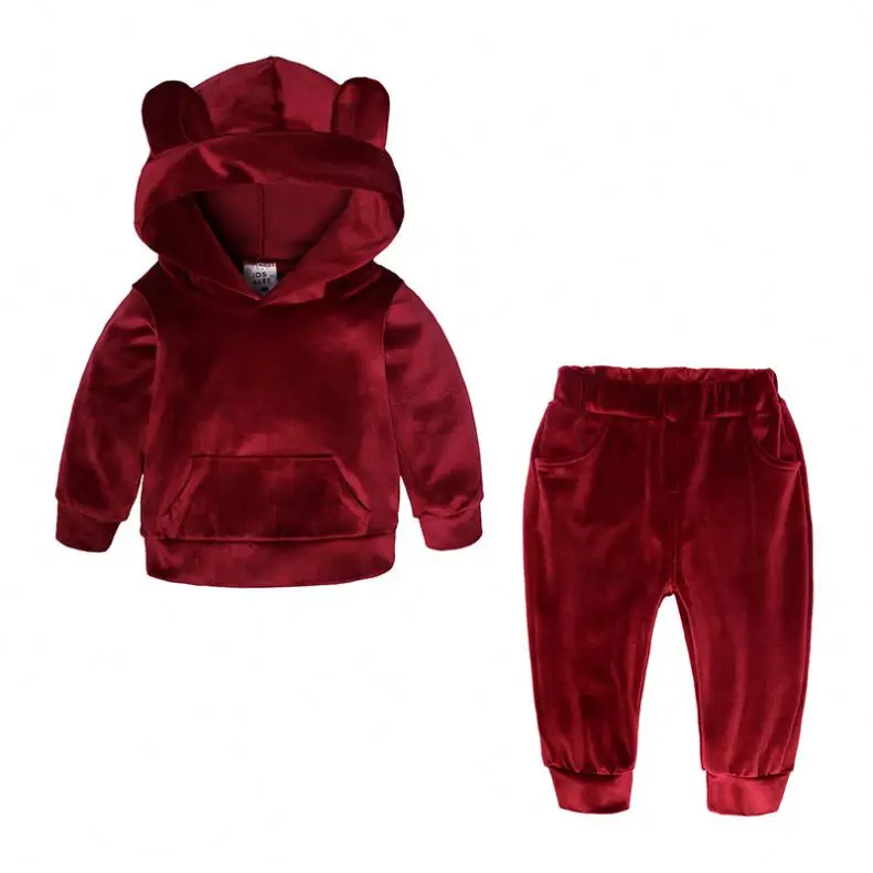 

Wotiny Two Piece Set Velvet Napkins Hoodie Kids Among Us Baby Boys' Clothing Sets