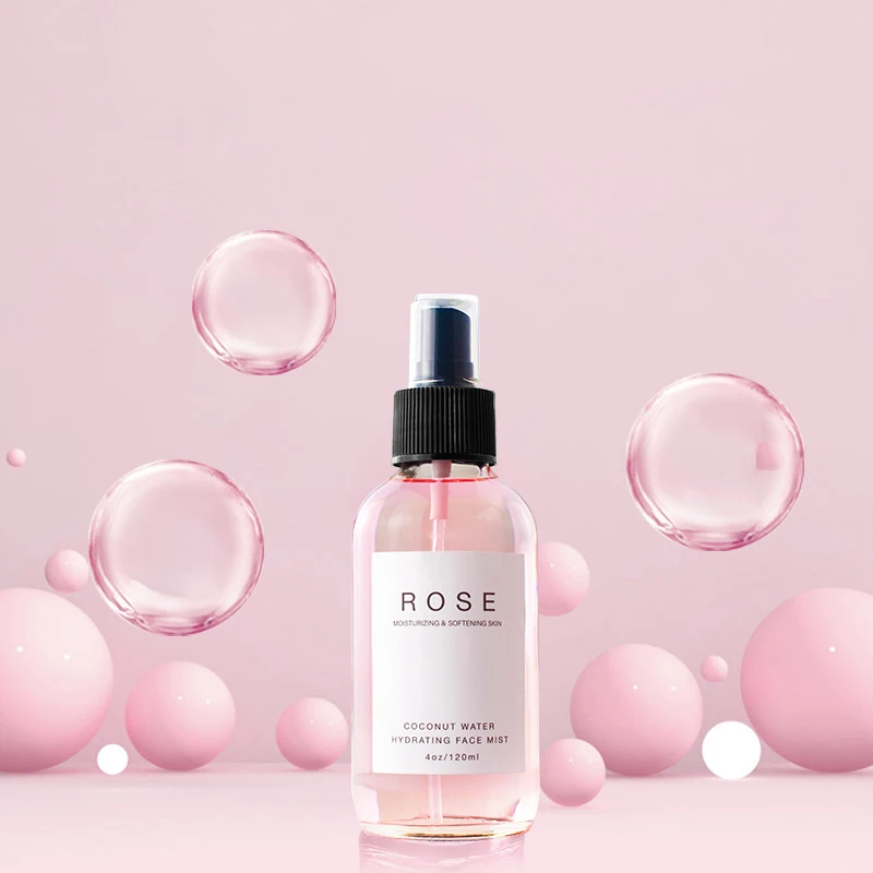 

OEM Organic Facial Hydrating Brightening Skin Toner Face Blanqueadora Whitening Moisturizing Anti Aging Spray Toner Rose Water