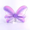 Kids rainbow Butterfly Wings Costume for Girls Dress Up with Butterfly Fairy Wand