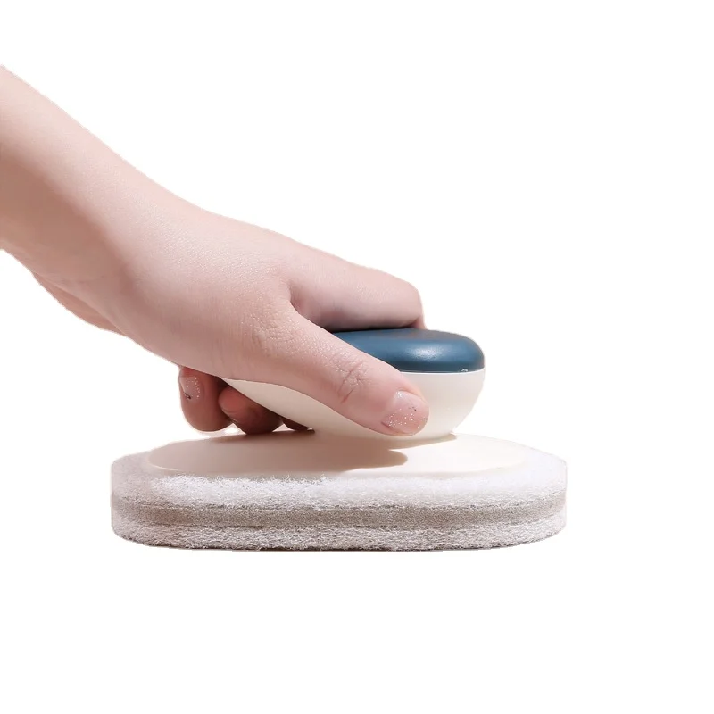 

Kitchen Portable Nordic Style Short Dish Brush Home Pot Washing Brush Bowl Sponge Cleaning Gadgets Household Descaling Tools