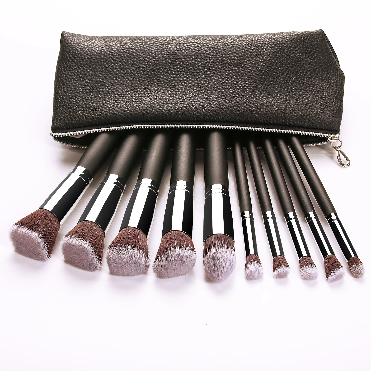 

Hot Selling 10 pcs BS-MALL With Travel Bag Face Beauty Eye Shadow Brush Foundation Brush Makeup Brushes Set