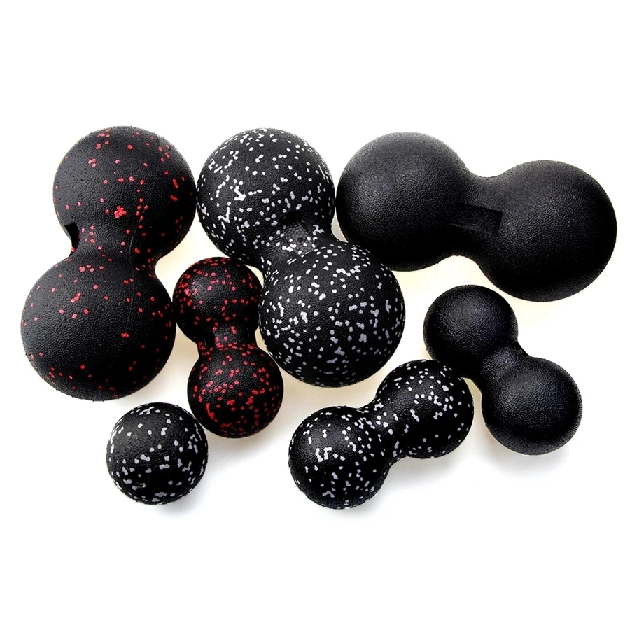 

Fitness Peanut Massage Ball Set Lacrosse ball for Shoulder Back Legs Rehabilitation Therapy Training, Black, red, purple, yellow,blue, green, orange