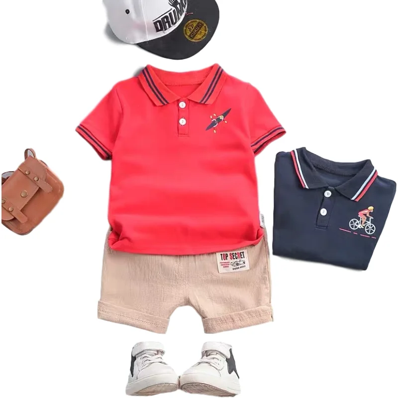

China factory wholesale newest design 100% Cotton boys summer clothes
