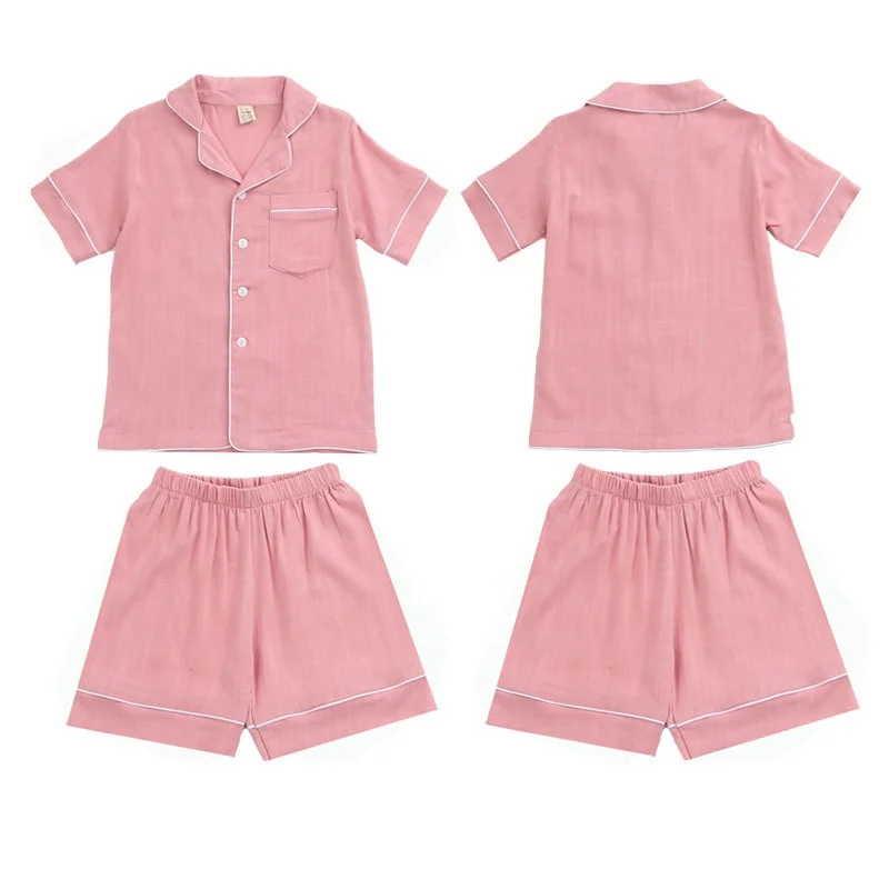 

wholesale kid mom and girls summer bamboo cotton pajamas clothing sets sleepwear homewear low price, Picture shows