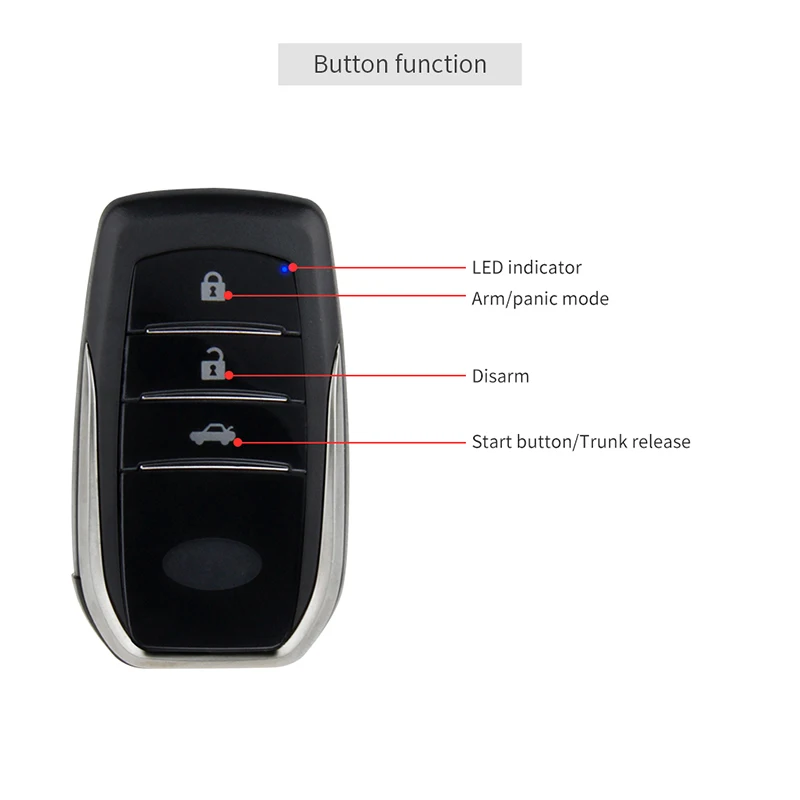 

EASYGUARD keyless go car alarm with Remote start and push start button ,compatible 95% car