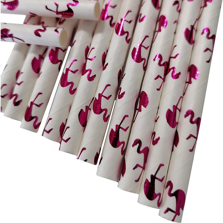 

Custom individually wrapped biodegradable long pink decorative coconut kraft paper straw bulk