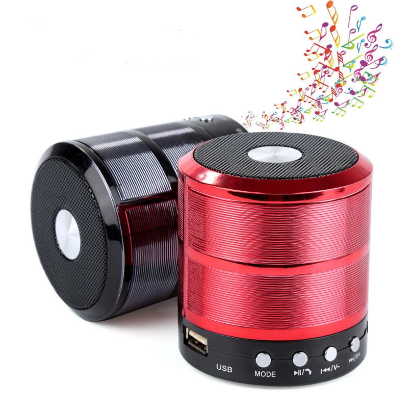 

Newest WS 887 Wireless Speaker Portable Mini Subwoofer Super Bass Music Speaker Suppord TF Card For iPhone & Android, Red,blue,black,gold,silver
