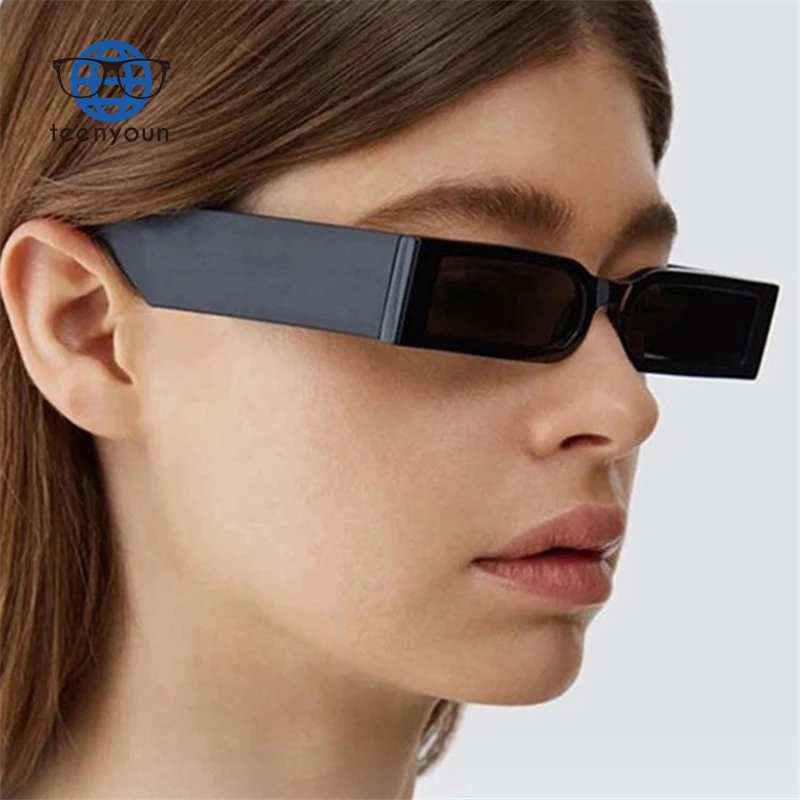 

Teenyoun Dropshipping Punk Rectangle Vintage Sunglasses 2022 Women Men Retro Sun Glasses Steampunk Shades Eyewear UV400