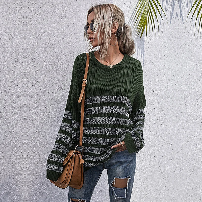 

2021 Women Winter Wool Sweater Long Sleeve Black Chunky Fringe Sweater