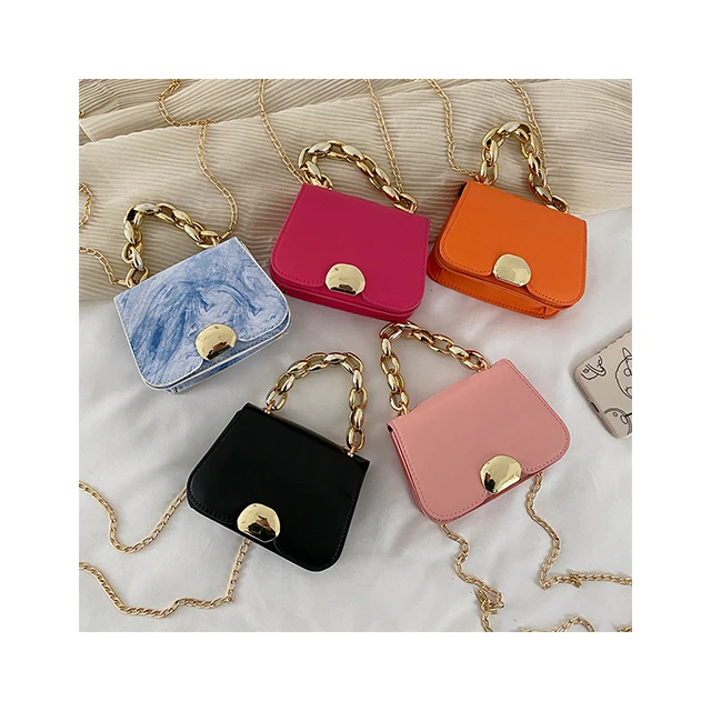 

Candy Color Mini Bag Women Metal Buckle Chain Cross Body Bags Retro Style Travel Handbag/, As pitcure