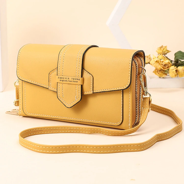 

W426 Simple large-capacity multi-card magnetic buckle zipper shoulder bag women crossbody handbag purse wallet