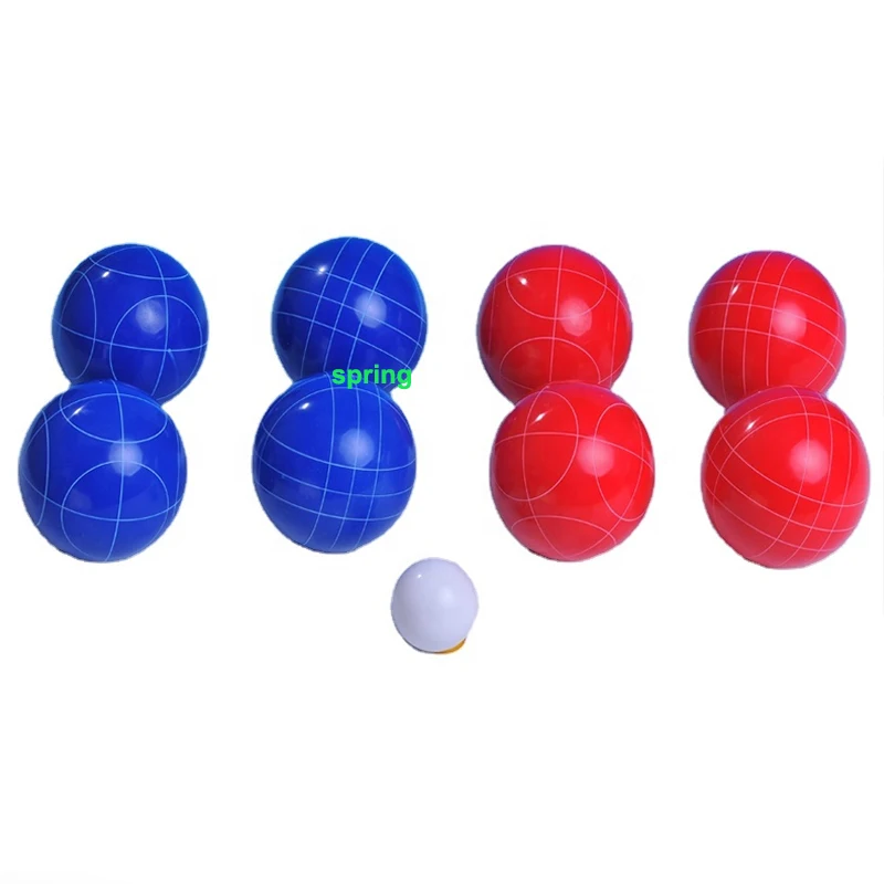 

Deluxe Bocce Set 100mm Resin Material Bocce Bouncing Ball with Nylon Carrying Bag