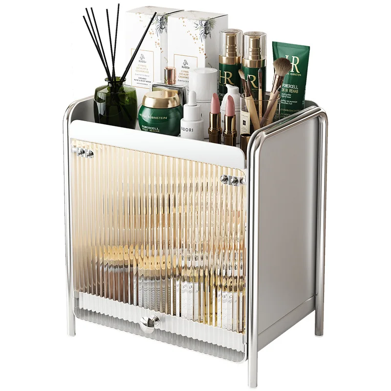 

makeup mac locked cosmetic display cabinet organizations shelf showcase kitchen rack and storage shelves for bedroom living room