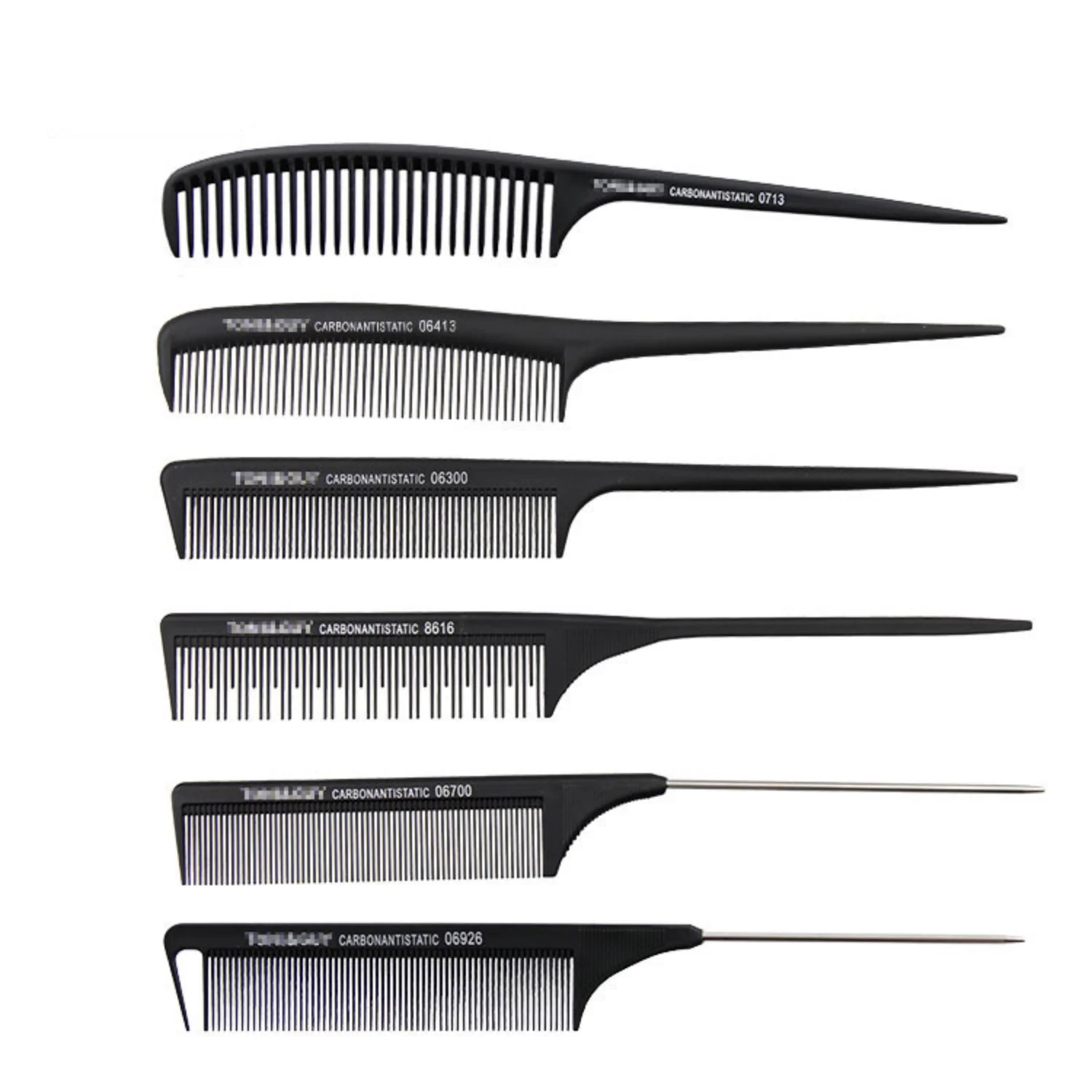 

Skyey Care Wholesale Designer Toni&guy Stainless Steel Barber Combs Professional Carbon Antistatic Steel Pin Hair Rattail Comb