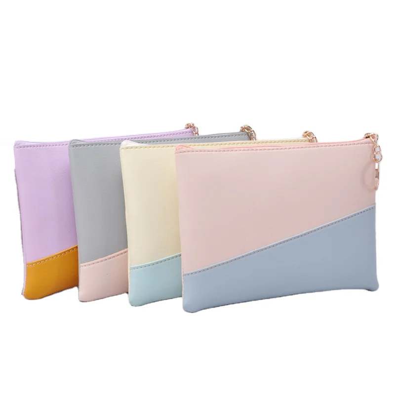 

Promotional Fashion Portable Wash Organizer PU Leather Cosmetics Color Make Up Zipper Bag, Customized color