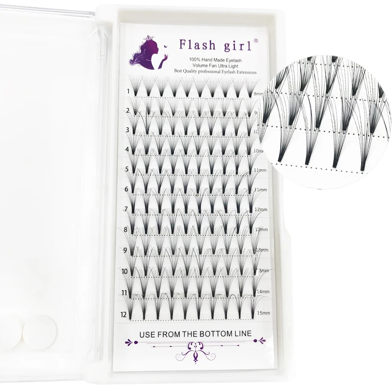 

Wholesale Flash girl Top Quality 10D Natural Short Stem 10D MIX Eyelash Extensions