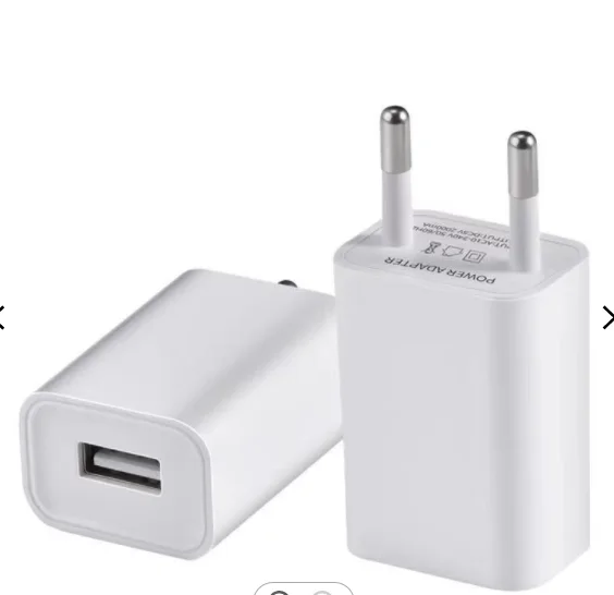 

Free shipping cell phone charger 5V 1A 5W US EU plug accessories portable usb cable fast wall charger, Black/white